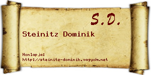 Steinitz Dominik névjegykártya